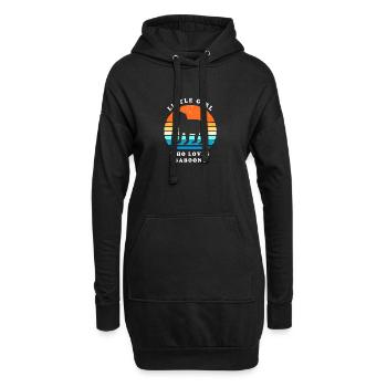 Pavian Primat Affe Affen Baboon - Hoodie-Kleid - Schwarz - Vorne
