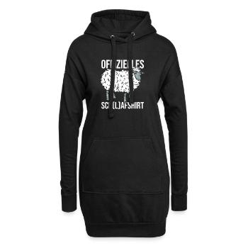 Chemise de nuit officielle Mouton endormi - Sweat-shirt à capuche long Femme - noir - Devant