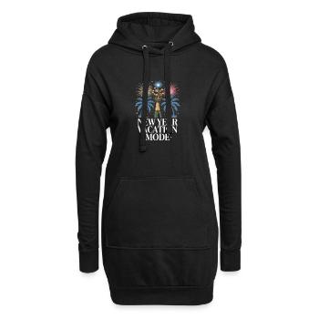Mode vacances du Nouvel An - Sweat-shirt à capuche long Femme - noir - Devant