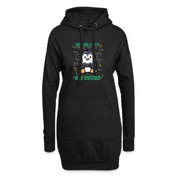 ich zocke - jeux vidéo - Sweat-shirt à capuche long Femme - noir - Devant