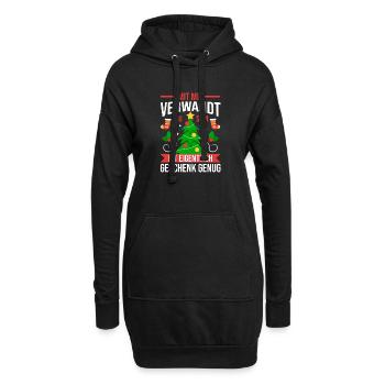 Noël du Père Noël - Sweat-shirt à capuche long Femme - noir - Devant