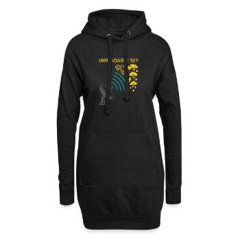 Wetter Drama Humor Geschenk Regen Schnee - Hoodie-Kleid - Schwarz - Vorne