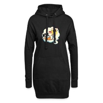 NON, Drame Canin dans le style manga - Sweat-shirt à capuche long Femme - noir - Devant