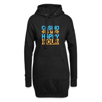 Gambling Fan Casino est mon happy hour casino - Sweat-shirt à capuche long Femme - noir - Devant