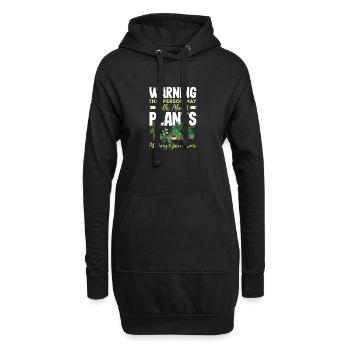 Cadeaux pour les jardins et les amoureux des plantes - Sweat-shirt à capuche long Femme - noir - Devant