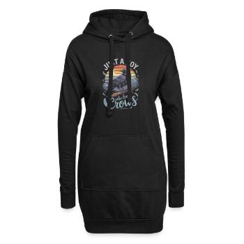 Juste un garçon qui aime les corbeaux - Sweat-shirt à capuche long Femme - noir - Devant