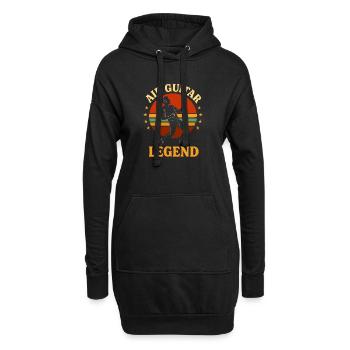 Air Gitarre Legende Retro Sunset - Hoodie-Kleid - Schwarz - Vorne