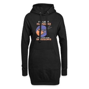 Funny Left Handed Scissors Southpaw Graphic - Hoodie-Kleid - Schwarz - Vorne
