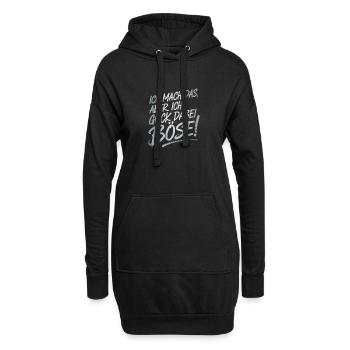 Je fais ça mais j’ai l’air vraiment plus drôle - Sweat-shirt à capuche long Femme - noir - Devant