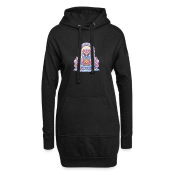 Kristall-Eulenthron - Hoodie-Kleid - Schwarz - Vorne