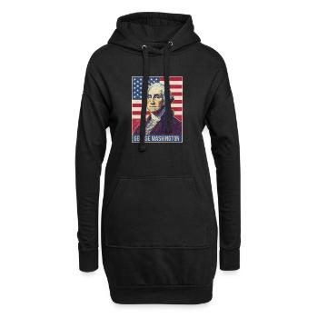 George Washington - Hoodie-Kleid - Schwarz - Vorne