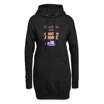 Anime-hausmensch Cuddly Weeb - Sweat-shirt à capuche long Femme - noir - Devant