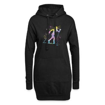 Ski de fond Ski de fond - Sweat-shirt à capuche long Femme - noir - Devant