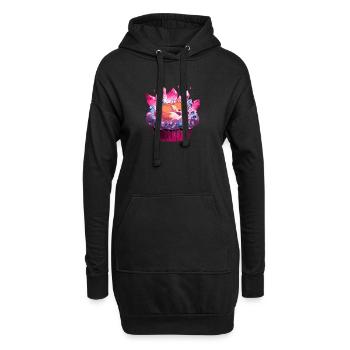 Kuschelfuchs in Kristallcupcake - Hoodie-Kleid - Schwarz - Vorne