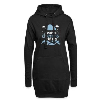 Tauchen Taucher Schnorcheln Sporttaucher - Hoodie-Kleid - Schwarz - Vorne