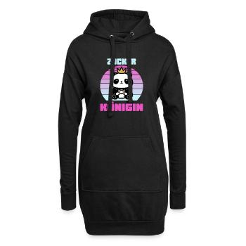 Zocker Königin gamerin - Hoodie-Kleid - Schwarz - Vorne