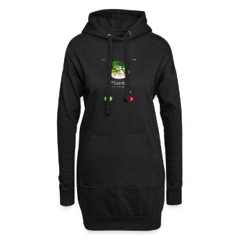Les plantes appellent l’amant des plantes - Sweat-shirt à capuche long Femme - noir - Devant