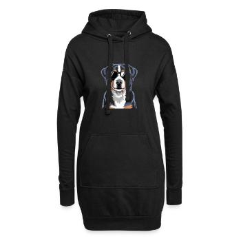 Bouvier d’Appenzeller - Sweat-shirt à capuche long Femme - noir - Devant