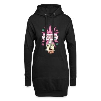 Peaceful Puff C&C - Hoodie-Kleid - Schwarz - Vorne