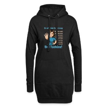 Nein Sagen – Grenzen Setzen - Hoodie-Kleid - Schwarz - Vorne