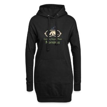 Camping Schlafen Sie In Keinem - Hoodie-Kleid - Schwarz - Vorne