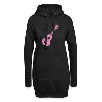 Hawaiian Ukulele Uke Diamonds - Hoodie-Kleid - Schwarz - Vorne