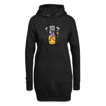 Lustiges Putzen Design - Hoodie-Kleid - Schwarz - Vorne