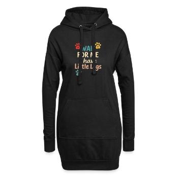 Le chien dit Humour Mème Humour, Drôle, petites jambes drôles - Sweat-shirt à capuche long Femme - noir - Devant