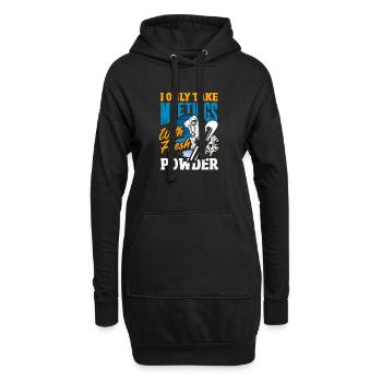 Snowboarden Snowboardtreffen Sessellift - Hoodie-Kleid - Schwarz - Vorne