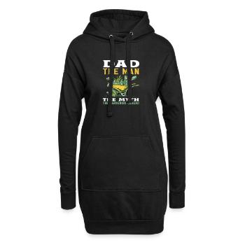 Papa Der Mann Lustig Gartenarbeit - Hoodie-Kleid - Schwarz - Vorne