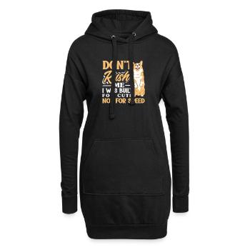 Warte Auf Mich, Ich Habe Kleine Beine - Hoodie-Kleid - Schwarz - Vorne