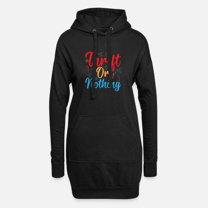 Thrift Shopper Thrift Or Nothing Thrift Store - Hoodie-Kleid - Schwarz