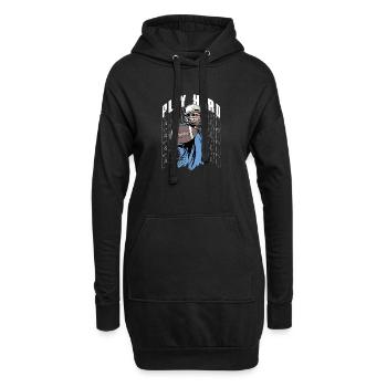 Play Hard Season Football Player Fan - Hoodie-Kleid - Schwarz - Vorne