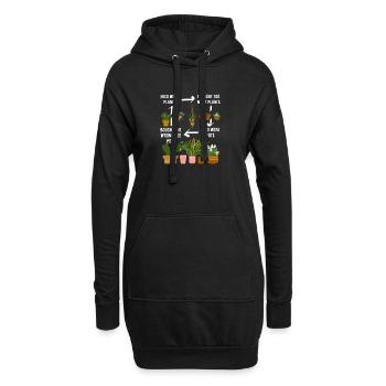 Pflanzenliebhaber Garten Gärtner - Hoodie-Kleid - Schwarz - Vorne