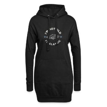 I’m Not Old I’m Classic Oldtimerliebe - Hoodie-Kleid - Schwarz - Vorne