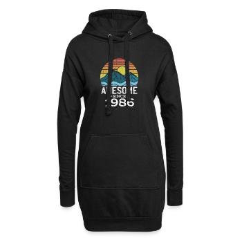 Sonnenuntergangsberge 1986 - Hoodie-Kleid - Schwarz - Vorne