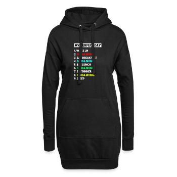 Ma routine quotidienne de plongée sous-marine parfaite - Sweat-shirt à capuche long Femme - noir - Devant