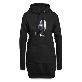 Chouette blanche Chouette Chouette Chouette Chouette Chouette Chouette des neiges - Sweat-shirt à capuche long Femme - noir - Devant