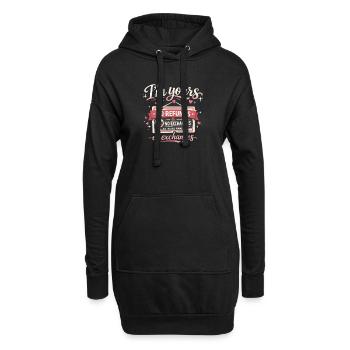 Je suis à toi Pas de remboursements Pas d’échanges Drôles de Saint-Valentin - Sweat-shirt à capuche long Femme - noir - Devant
