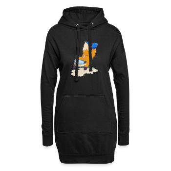 Fuchs Taucher Schwimmbrille Tauchen - Hoodie-Kleid - Schwarz - Vorne