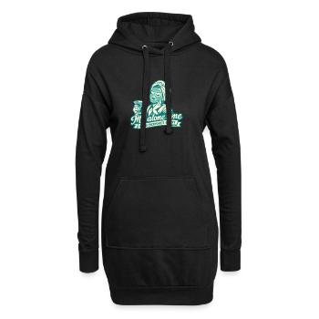 Quality time Self Care Frauen Entspannt & lustig - Hoodie-Kleid - Schwarz - Vorne
