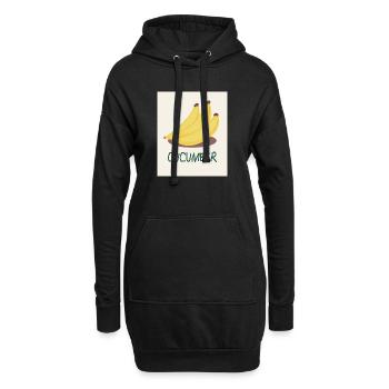 Concombre Banana – Jeu de mots amusant - Sweat-shirt à capuche long Femme - noir - Devant
