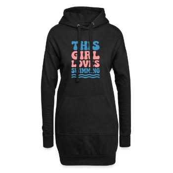 Schwimmen Sprüche Lustiges Schwimmen Geschenk - Hoodie-Kleid - Schwarz - Vorne