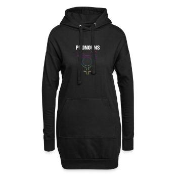 LGBT Gender Queer Vielfalt Gay pride - Hoodie-Kleid - Schwarz - Vorne