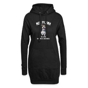 Jack Russell Hundepyjama-Humor - Hoodie-Kleid - Schwarz - Vorne