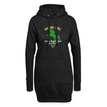Horse Girl Luckier Graphic - Hoodie-Kleid - Schwarz - Vorne