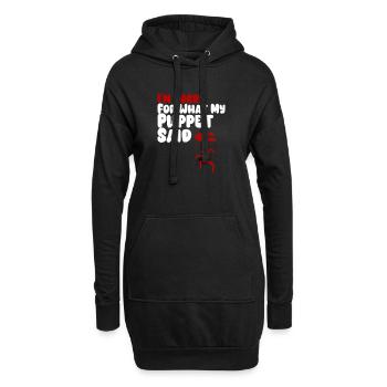 Puppet Confession on Strings - Hoodie Dress - black - Front