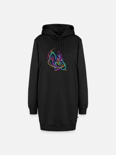 Judo Arts martiaux - Sweat-shirt à capuche long Femme - noir