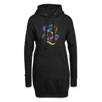 Bäcker - Hoodie-Kleid - Schwarz - Vorne