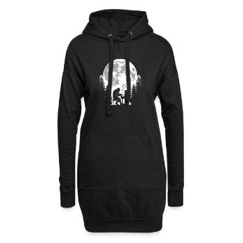Bigfoot, pianiste - Sweat-shirt à capuche long Femme - noir - Devant